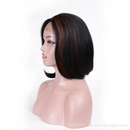 High quality lace front wigs black fluffy synthetic wigs lace frontal wig natural straight and natural wave for fashion women
